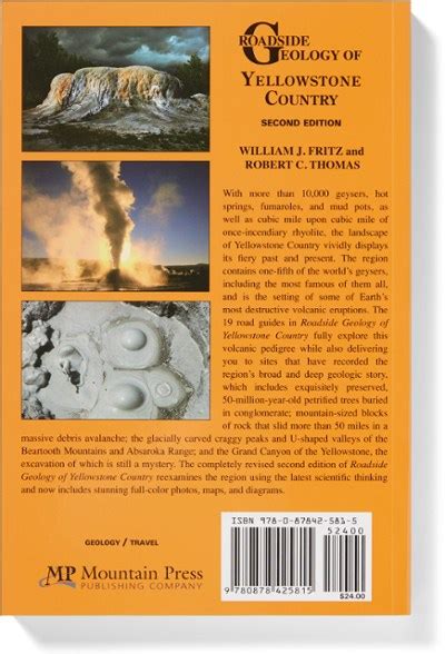 Mountain Press Roadside Geology Of Yellowstone Country 2nd Edition