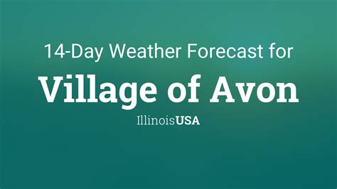 Village of Avon, Illinois, USA 14 day weather forecast