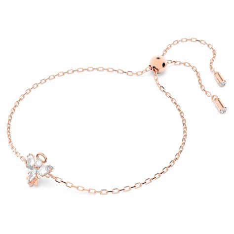 magic bracelet angel white rose gold tone plated swarovski