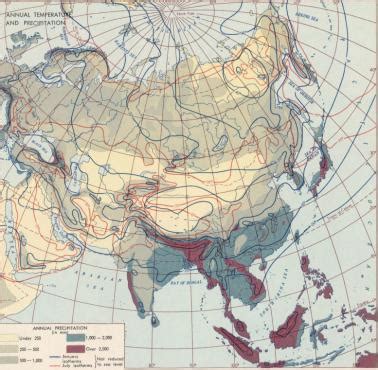 Temperatura I Opady W Azji W Latach 60 XX Wieku 1967