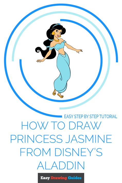 How To Draw Princess Jasmine From Disney S Aladdin Really Easy