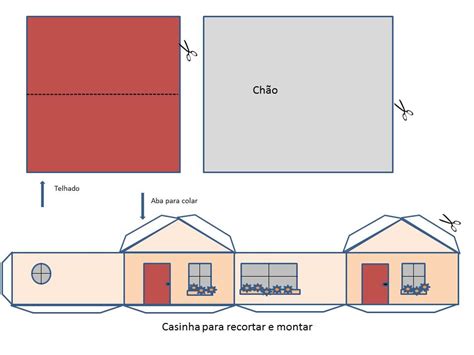 Cores E Mais Cores Casinha De Papel Para Recortar E Montar