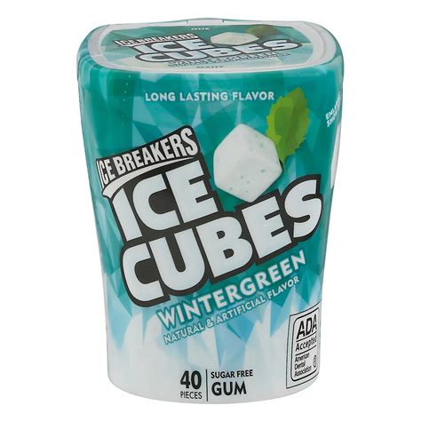 Ice Breakers Ice Cubes Wintergreen Sugar Free Chewing Gum Shop Gum