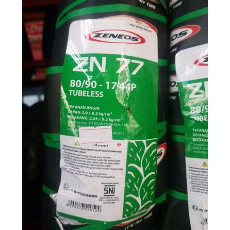 Jual Ban Motor Motor Bebek Zeneos Zn Ring Tubeless Shopee