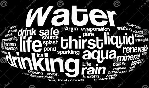 Water Related Words Word Cloud Stock Illustration Illustration Of Life Bottle 97022065