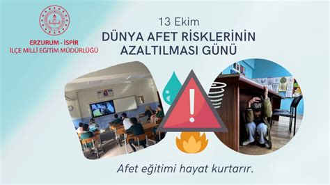 13 Ekim Dünya Afet Risklerinin Azaltılması Günü