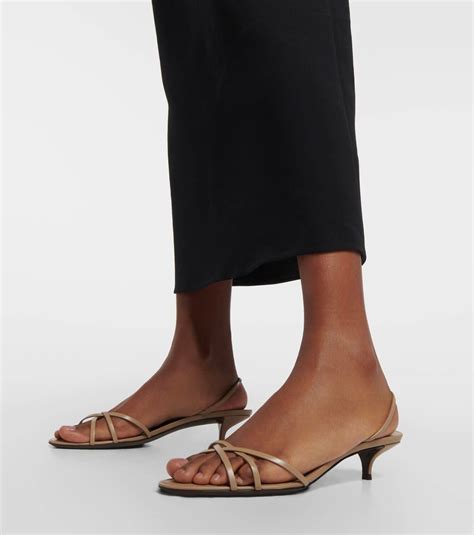 The Row Harlow 35 Leather Slingback Sandals The Row