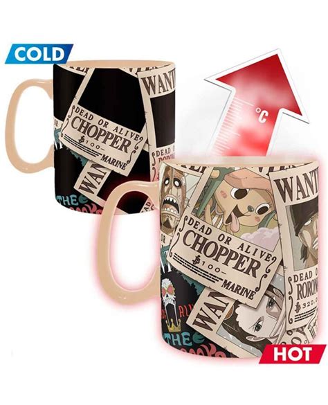 Taza De Ceramica Sensible Al Calor One Piece Wanted Gameplanet