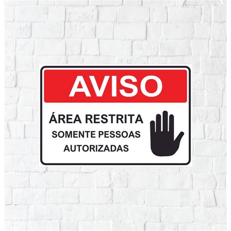 Placa De Sinalização Somente Pessoas Autorizadas4 Shopee Brasil