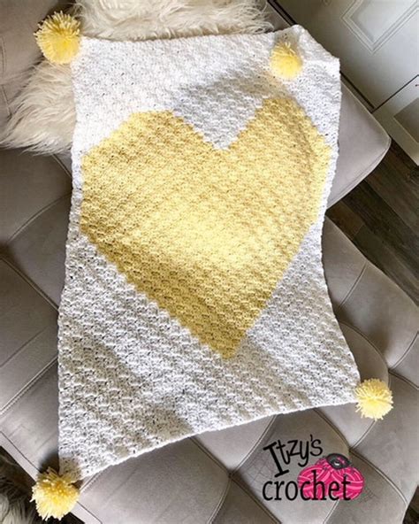 Crochet Heart Blanket Handmade Heart Blanket - Etsy