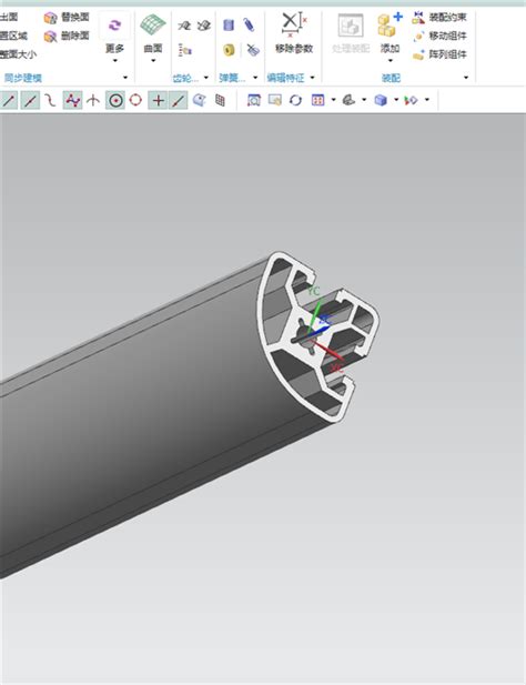 4040R铝型材3D模型下载 三维模型 STEPUG NX模型 制造云 产品模型