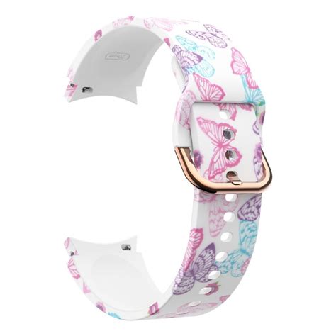 20mm Printed Silicone Band with Buckle for Samsung Watch 4/5 ...