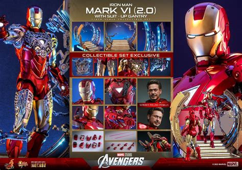 Iron Man Mark VI 2 0 With Suit Up Gantry Collectible Set Hot Toys