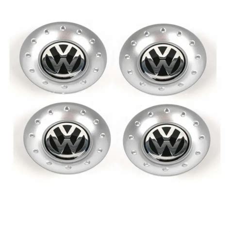 X New Genuine Volkswagen Vw Golf Mk Bora Wheel Center Hub Cap Chrome