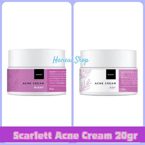 Jual Scarlett Acne Cream Day Night Gr Shopee Indonesia