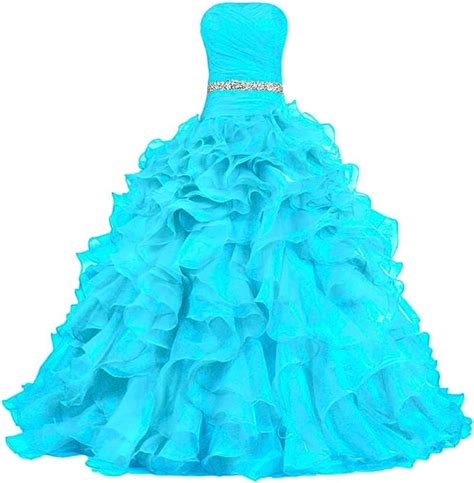 Nuojia Damen A Linie Prinzessin Quinceanera Kleider R Sche Ballkleider