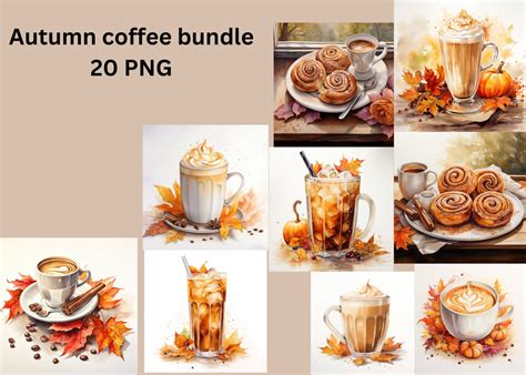 Autumn Coffee Bundle PNG Clipart Coffee in Autumn Cozy - Etsy