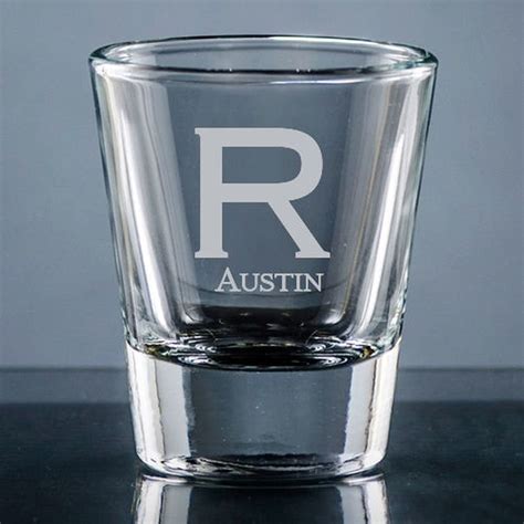 Personalized Name And Initial Shot Glass Custom Shot Glasses Etsy