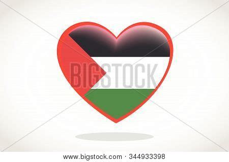 Palestine Flag Heart Vector & Photo (Free Trial) | Bigstock