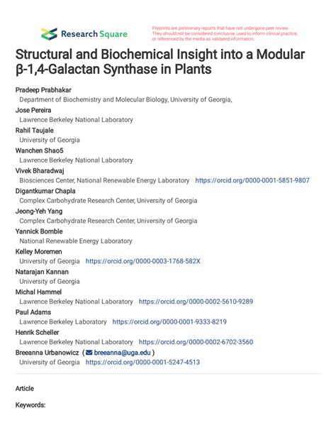 Pdf Structural And Biochemical Insight Into A Modular Galactan