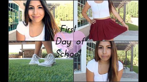 Back To School♡ First Day Of School Makeup Hair And Outfit Youtube