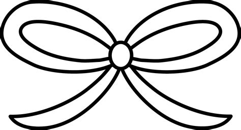 Outline Printable Bow Template