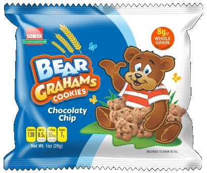 Teddy Bear Shaped Grahams Cookies Chocolate Chip 10 Pack Walmart