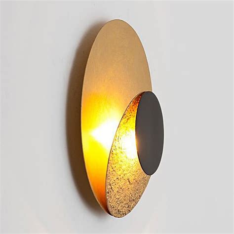 Holl Nder La Bocca Led Wall Light Black Gold K Reuter