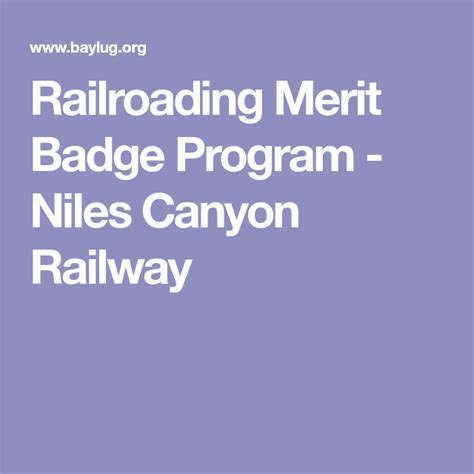 Railroading Merit Badge Requirements