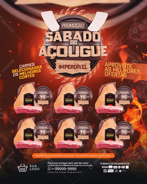 Social Media Encarte Promoção Sábado Do Açougue Carnes Selecionadas PSD