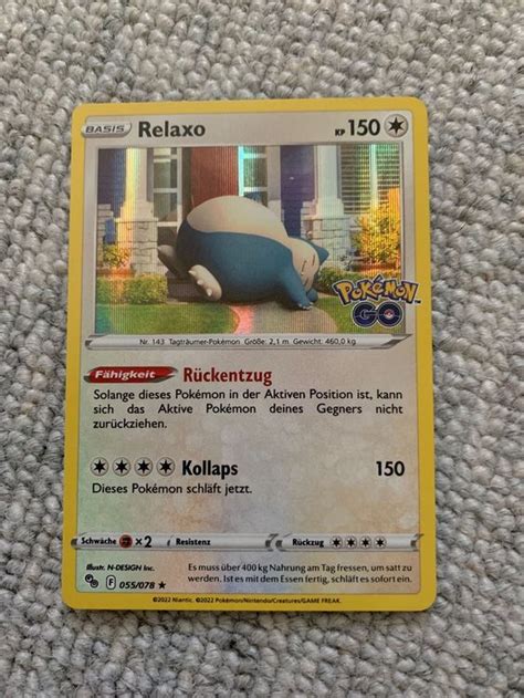 Pokemon Go Relaxo Holo Karte Deutsch Kaufen Auf Ricardo