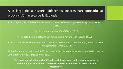 Clase 06 Ecologia Definicion De Ecologia Ppt