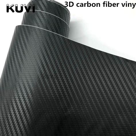 30cmx152cm 3D Carbon Fiber Vinyl Car Wrap Sheet Roll Film Car Stickers