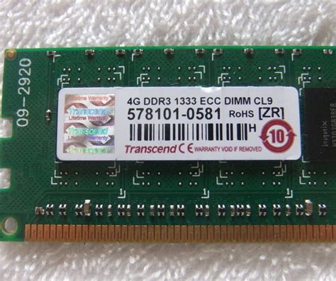 Transcend 4G DDR3 1333 ECC DIMM CL9 4GB 中古 の落札情報詳細 ヤフオク落札価格検索 オークフリー