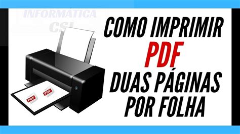 Como Imprimir PDF Duas Paginas Por Folha YouTube