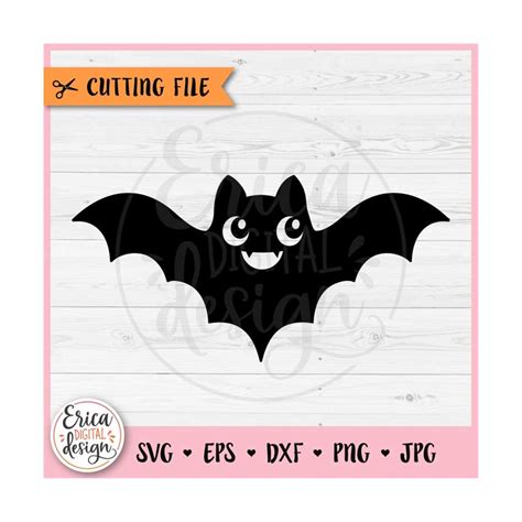 Cute Bat Silhouette SVG cut file Cricut Silhouette Funny Hal - Inspire ...