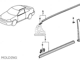 S Mldg Assy R Roof Honda Buy The S At Cmsnl