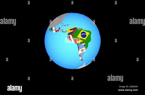 Map Latin America Flags Countries Stock Videos Footage Hd And K