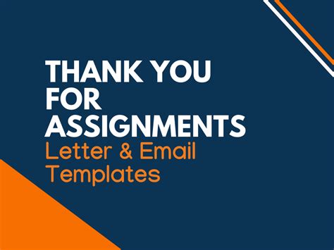 Thank You For Assignments 6 Letter And Email Templates