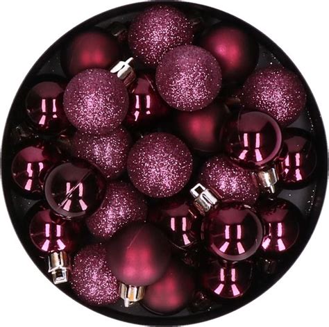 X Stuks Kleine Kunststof Kerstballen Mat Glans Glitter