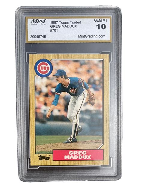 Greg Maddux Rookie Topps Traded T Graded Gem Mint Ebay