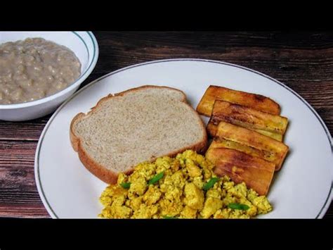 Scrambled Tofu Jamaican Oats Porridge Simple Plantbased Breakfast