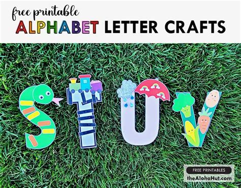 Alphabet Letter Crafts Letters S T U V Free Printables By The Aloha Hut