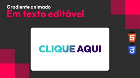 Como Fazer Degrad Animado Dentro Do Texto Html E Css Youtube