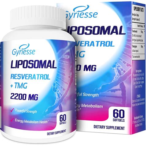 Gyriesse Liposomal Resveratrol Tmg Mg Softgels Sku