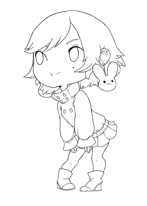 Chibi Line Art By Qeius On Deviantart