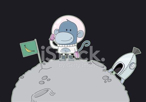 Astronaut Monkey - Moon Ride /Space Flight / Cartoon Stock Photo | Royalty-Free | FreeImages