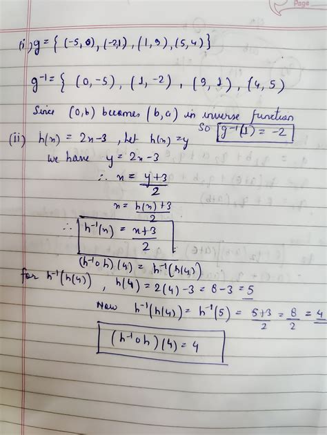 Solved The One To One Functions G And H Are Defined As Follows 8 5 Course Hero