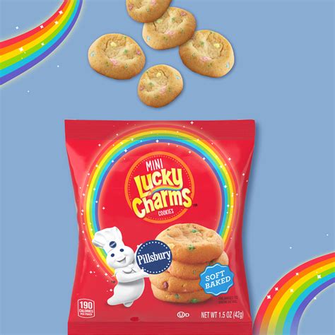 Pillsbury Lucky Charms Mini Soft Baked Cookies Snack Bags 28 Ct