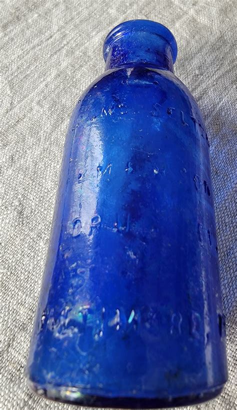 Vintage Cobalt Blue Bromo Seltzer Emerson Drug Co Baltimore Md Etsy